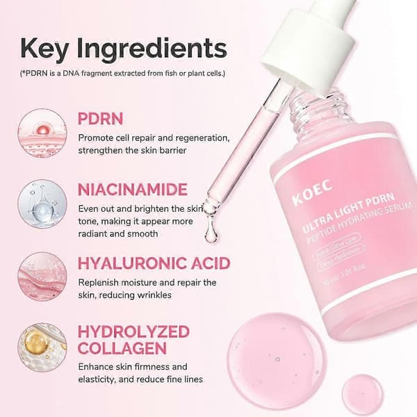 Ultra Light PDRN Peptide Hydrating Serum, 30ml 1PCS