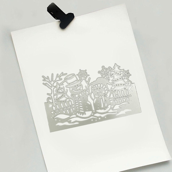 Snemand Præge Dies til Julekortfremstilling DIY Scrapbooking Album