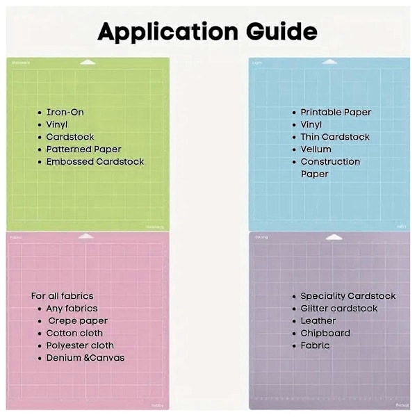 Erstatningsskjærematte for Cricut Maker 3, 3-pakning Mix