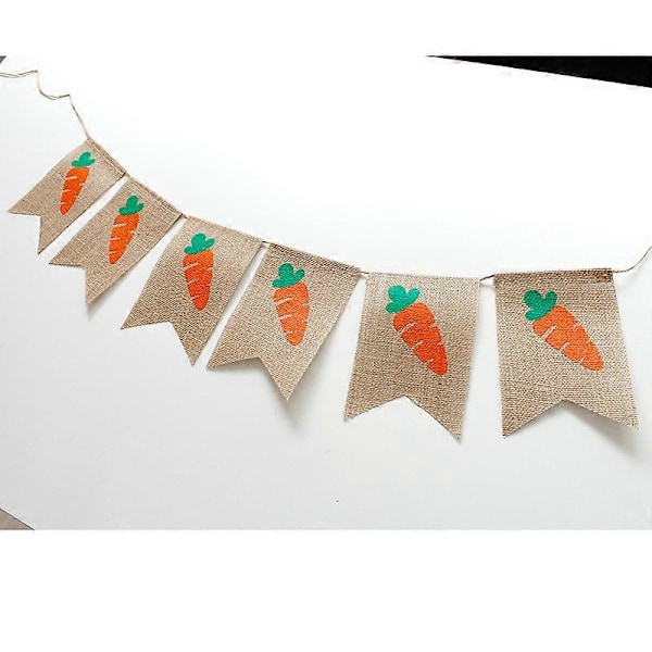 2kpl Yksinkertainen Pääsiäisriippuva Banneri Juhlat Bunting Scene Layout Prop