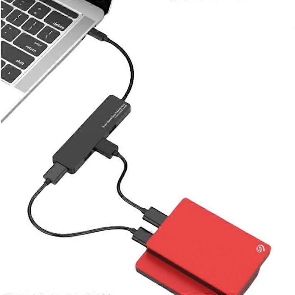1 Styck ABS 4-i-1 Adapter, Svart, 10.9*3*1 cm
