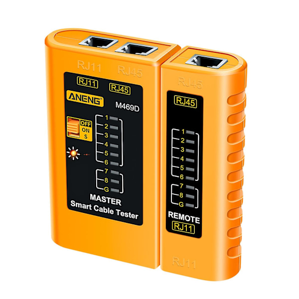 ANENG M469D Nettverkskabeltester Paringsinstrument for RJ11 RJ45 Telefonlinjer med LED-indikator