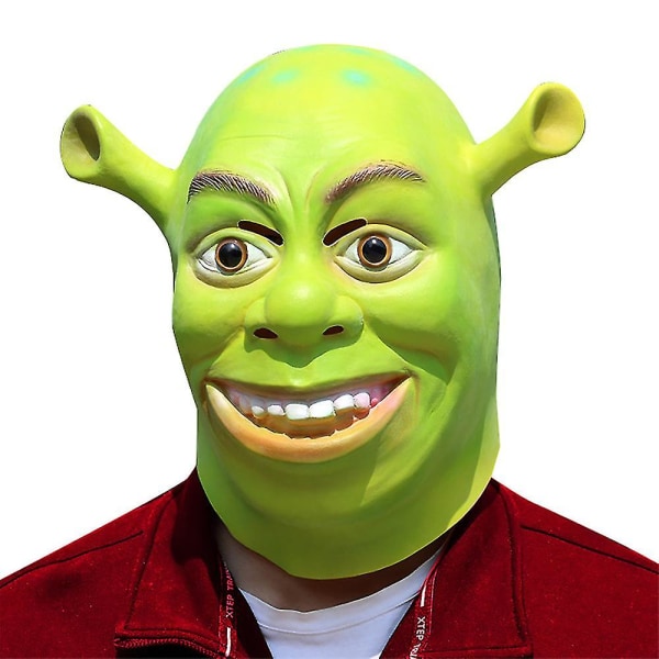 Halloween Vihreä Shrek Latex Päänaamari Monster Cosplay Maskit Päähineet Carnival Party Uutuus Tyylikäs pukeutumisasu