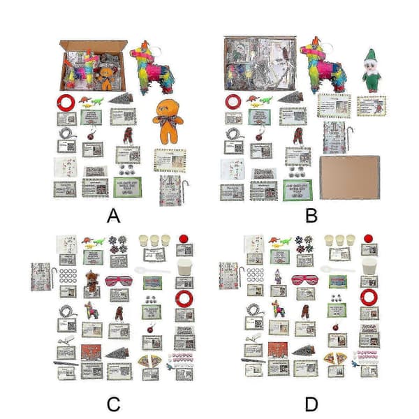 2024 Elf Props Kit 24 Dage Jule-Elf Aktiviteter Elf Nedtælling Gave Børn