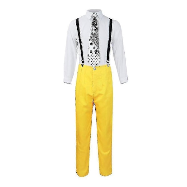 The Mask Jim Carrey Gul Kostym Cosplay Kostym Herr Uniform Uppsättning