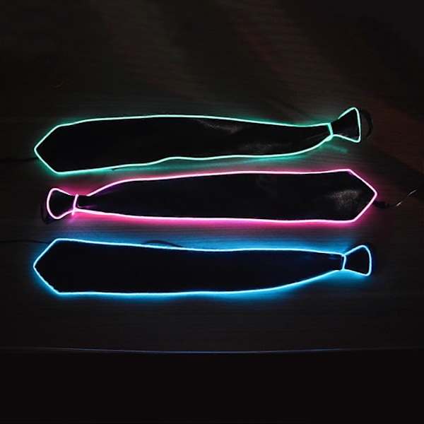 (Blå) LED Lysende Slips Selvlysende Slips Neon LED Slips LED