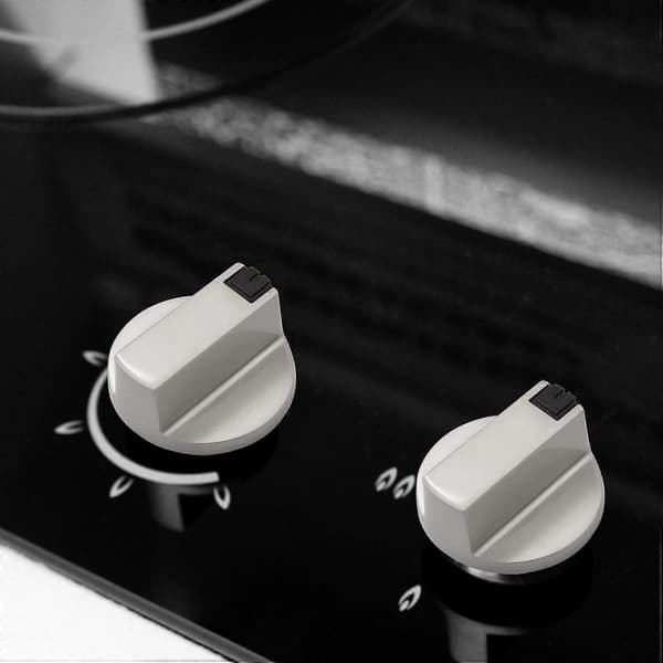 Spisknoppar, Ugnsknopp 6 st, Zinklegering 6 mm Universal Silver Gaskontrollknoppar Adaptrar