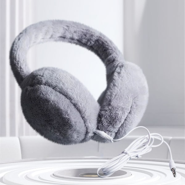 Bluetooth 5.0 øretelefoner med varme øreklokker, vinter utendørs øretelefoner, varme og tykke øreklokker, Bluetooth 5.0 øretelefoner Gray