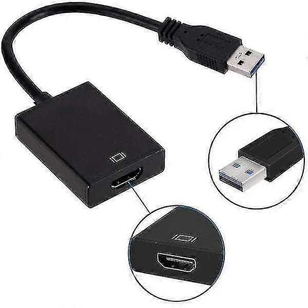 USB til HDMI adapter, USB 3.0/2.0 til HDMI 1080p videokabel