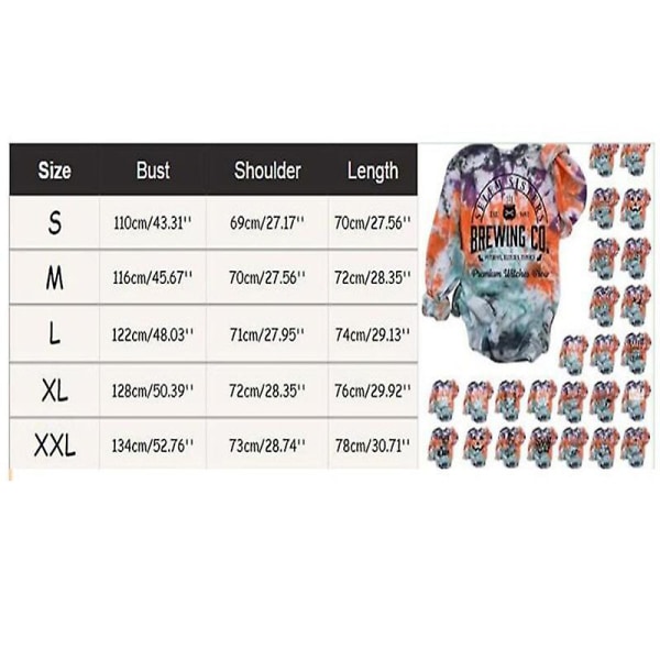 Halloween Sweatshirt Crewneck Pullover - Casual Løse Langærmede Toppe Shirts style 10 XXL