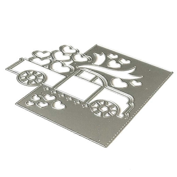 Valentinsdag Hjerte Bil Metal Skærestencils DIY Scrapbooking Album Papirkort Skabelon Form Prægning Håndværk Dekoration