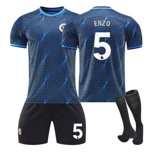 23-24 Chelsea Jersey Away -lasten opiskelijoiden koulutuspakkaus NO.5 ENZO 2XL