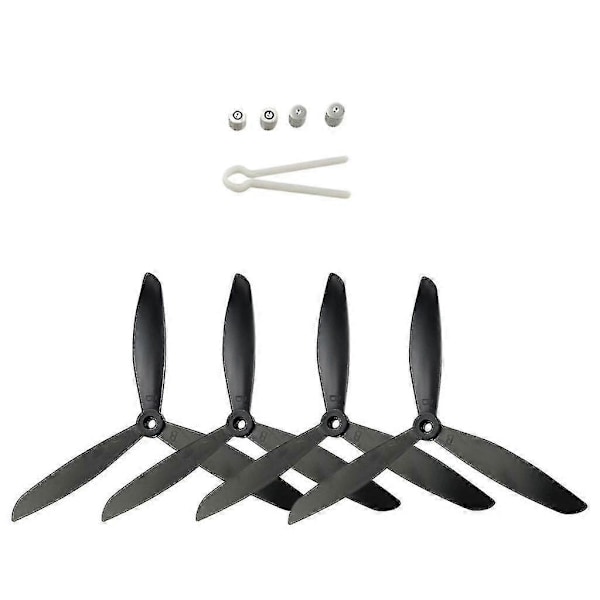 4 stk 3-blad Propell For Mjx B3 B2 B2c B2w Bugs 3 Bugs 2 Hubsan H501s Rc Drone Quadcopter Svart Svart