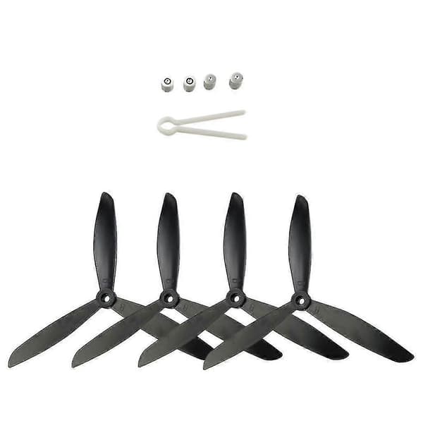 4 stk. 3-bladet propel til Mjx B3 B2 B2c B2w Bugs 3 Bugs 2 Hubsan H501s Rc Drone Quadcopter Sort Sort