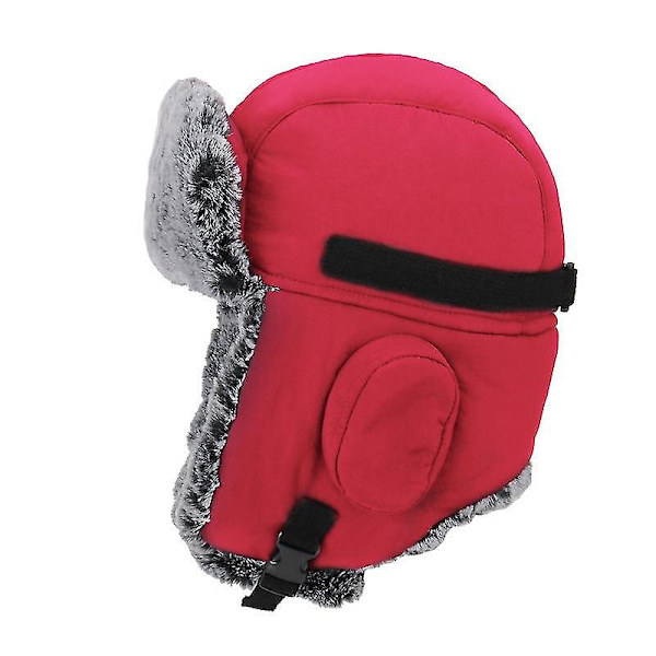 Vinter Ny Herrtrend Lei Feng Hatt Dam Plysch Förtjockning Varmt hörselskydd Utomhusarbete Vandring Ridning Kall skidpassning Red