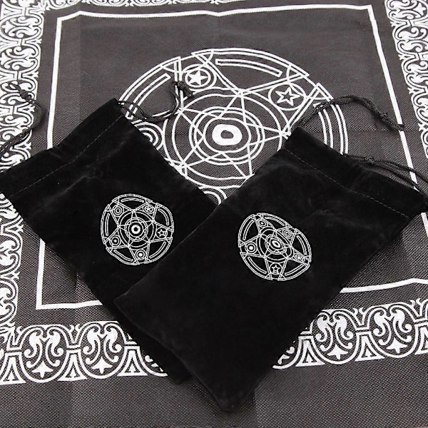 Tarot-korttien ennustuspussi peli kiristysnyörillä paketti alttari tarot-laatikko