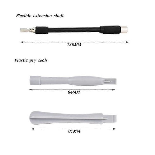 135 i 1 Mini Precisions Magnetisk Skruvmejsel - Reparationsverktygssats för iPhone, Laptop, Klocka med Förvaringsorganisatör, Svart, 175*105*60MM