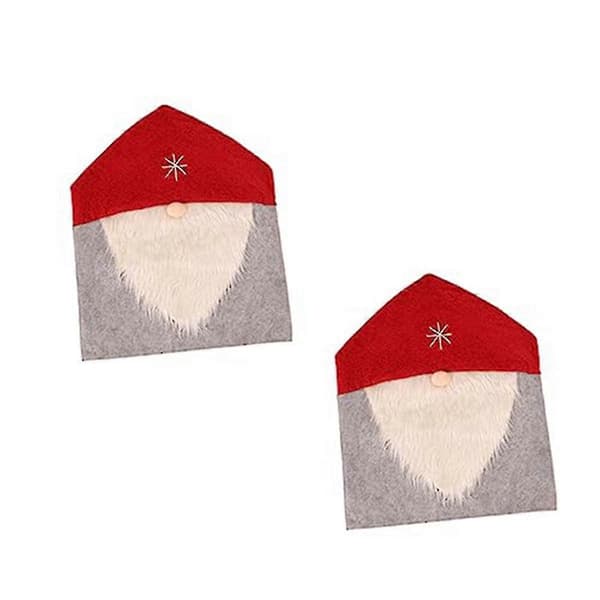 2 stk. Stoltrekk til Stoler Juledekor Wingback Slipcovers Julebordpynt -stol