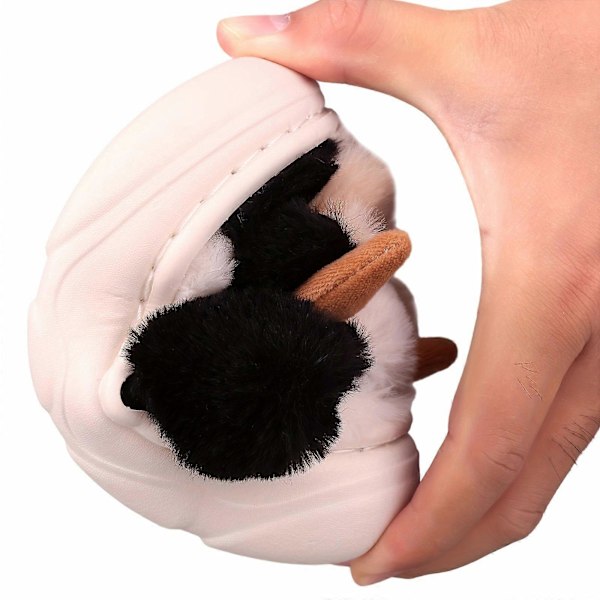 Nya modeller Söta Mysiga Luddiga Djur Ko Tofflor, Vinter Inomhus Utomhus Tofflor För Kvinnor, Mysiga & Varma Hemtofflor