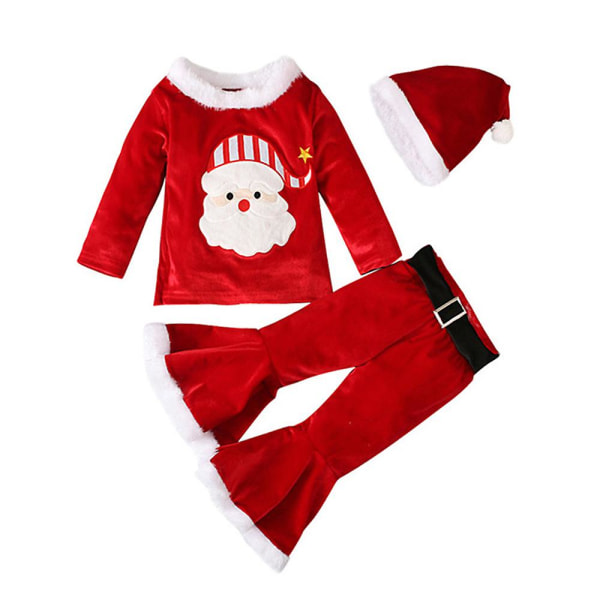 Jul Pojkar Flickor Jultomten Cosplay kostymer Santa Claus 1-2Y