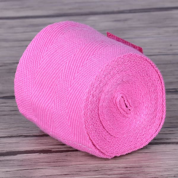 Bomulls 2,5 m boxningsbandage handrem fighting handrem Muay Thai Sanda handrem handskydd Pink