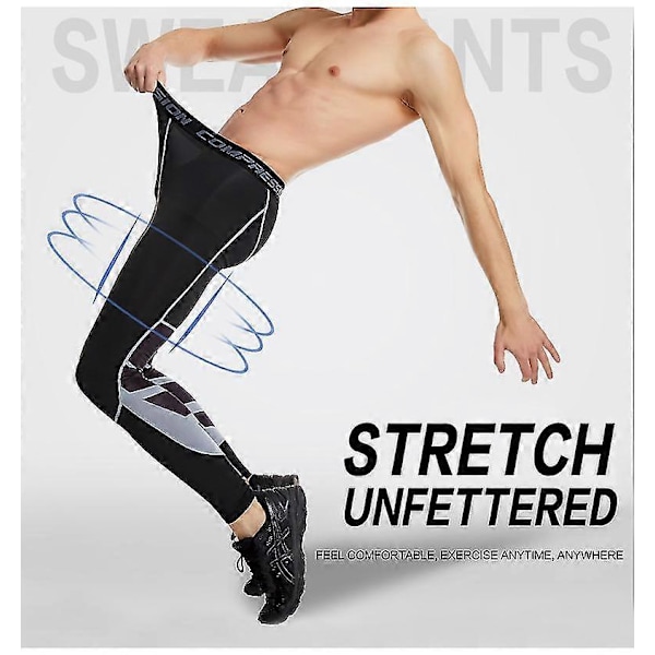 Guoguo Herre Lycra Kompressionsbukser Cykling Løb Basketball Elasticitet Sweatpants Fitness Tights Leggings Bukser Rash Guard