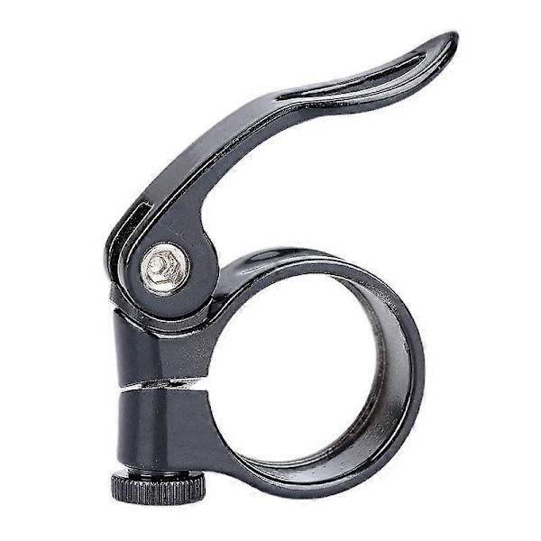 Cykel Sadelpindsklemme, Aluminium Legering Hurtigudløserklemme Til 27.2/28.6mm Sadelpind, Sort, Én Stykke
