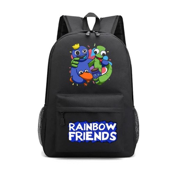 Rainbow Friends Tema Ryggsekk Skoleryggsekk Studenter Sekk Skolesekk Barnegave Black