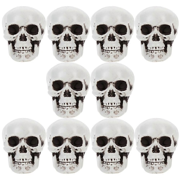 10 stk Halloween Skjeletthode Små Hodeskaller Mini Hodeskaller Halloween Festrekvisitter