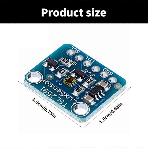 TSL2591 Digital Lyssensor Udviklingsmodul Høje Dynamiske Områder Fuld Spektrum Detektering 3.3V-5V Modul Udskiftning