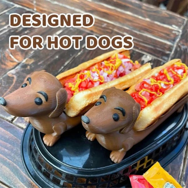 Sjov Hotdog Sushi Serveringsbakke Slikskål Gravhund Middagstallerken