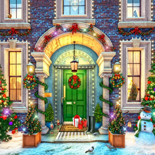 Adventskalender 2023 Julepuslespill 24 deler 1008 brikker Puslespill Nedtelling til julegaver til barn