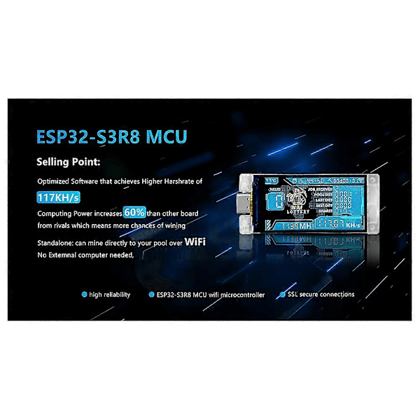 Nerd Miner V2 ESP32 Crypto Solo Arpajaiset 117KH/S Master T190 Voita BTC
