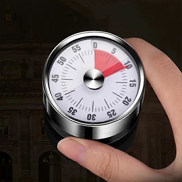 Nye modeller 1 stk, Kjøkkentimer, 60 minutter mekanisk timer, Tidsstyringspåminnelse, Mekanisk timer for matlaging, sport, skjønnhet, studier, kjøkken