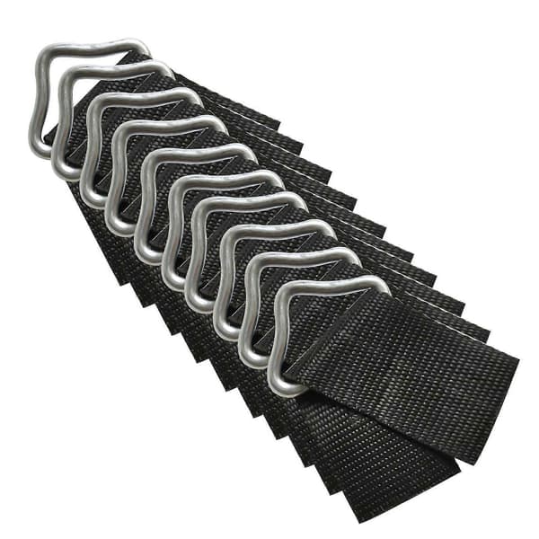 10st Snabbkoppling Trampolin Triangelring V-ringar Höghållfast Spänne Fjäder Ny