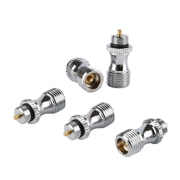 5 stk. dobbeltvirkende luftventil til airbrush malingssprøjter Airbrush maskindele tilbehør Silver