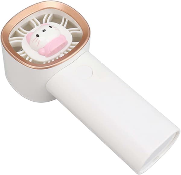 Mini ventilator, 3-hastigheds justerbar, udendørs håndholdt ventilator. (Hvid, 1 pakke)