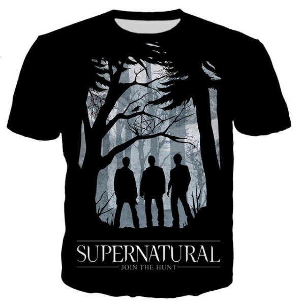 T-shirt med övernaturligt print i TV-serien för män och kvinnor style 2 4XL