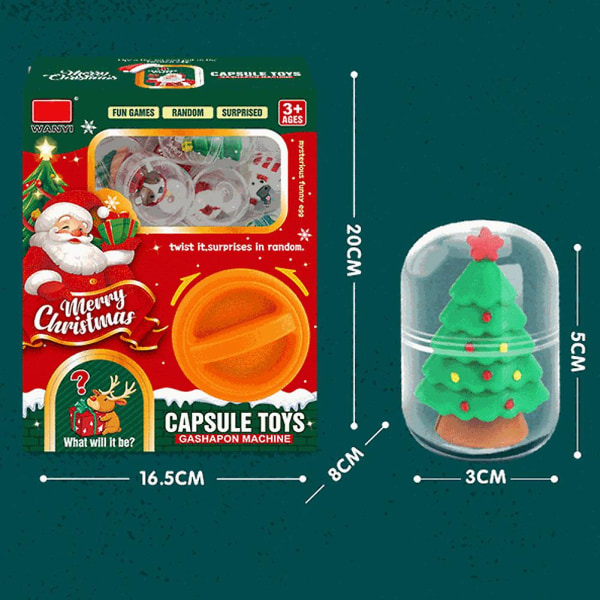 Julekapselmaskine med lille legetøj gør-det-selv Interessant genanvendeligt legetøjsgave til fødselsdag jul