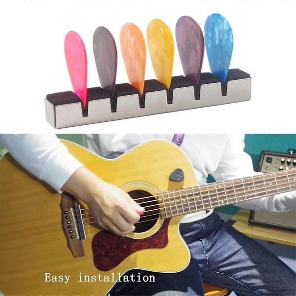 Gitarrdämpare Strängdämpare Universal Gitarr Greppbräda Tystnadskudde Med Plektrum