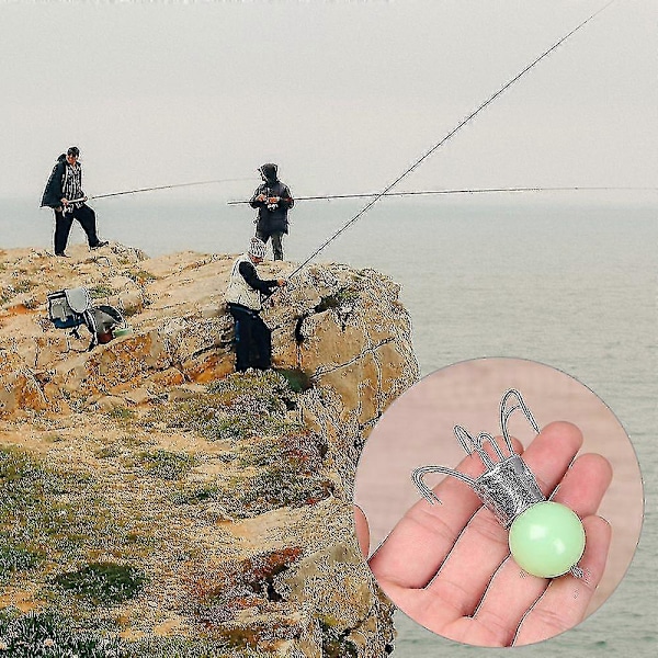 Solid Baits Høykarbonstål Jigger Blekksprutkrok Selvlysende Holdbar Oktagonal Fiske