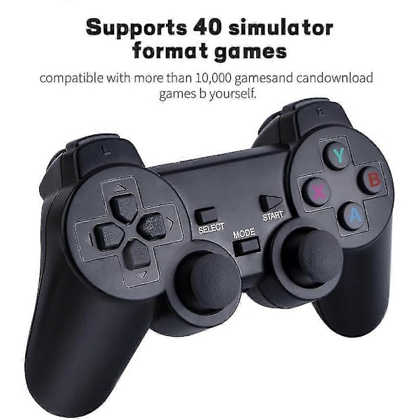 Retroplay - En alt-i-en retro spiloplevelse, retro plug and play videospil til tv, 10000+ spil, 4k HDMI + 2 gamepads gave