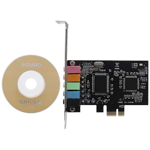 5.1 Sisäinen Äänikortti 10:lle Matalaprofiilisella Kiinnikkeellä, 3D Stereo PCI-E, CMI8738 Siru 32/64 Bit Sou
