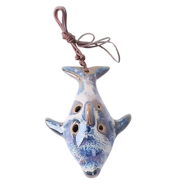 1 stk. 6 Huller Keramisk Alt C Ocarina Fløjte Musikinstrument Gave Bærbar Fløjte til Musikinstrument Lærende Tilfældig Farve