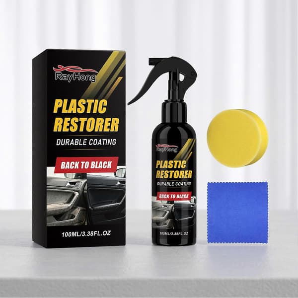 100 ml bilplastrestaurering, Ultimates Black Plastic Restorer Langvarig biltrimrestaurering for plast, vinyl, gummi, bil, lastebil 1pcs