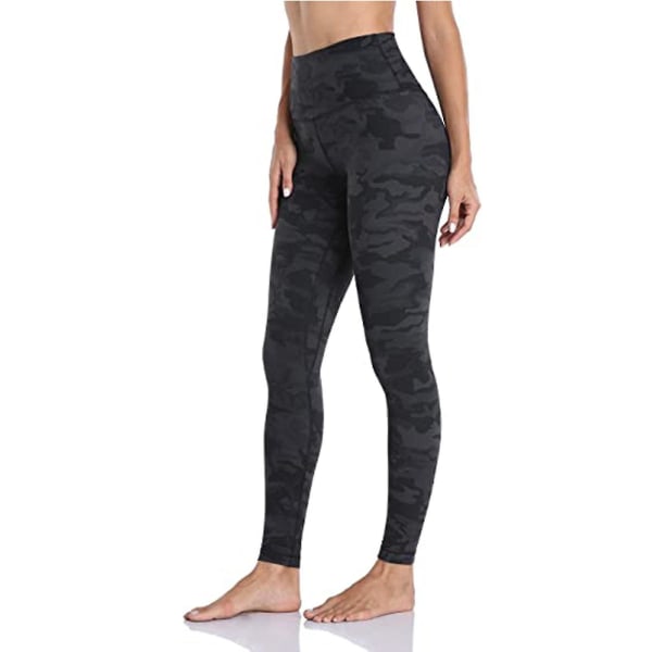 Tflycq Womens Stretch Yoga Leggings Fitness Løbe Gym Sport Aktive bukser i fuld længde Gray L