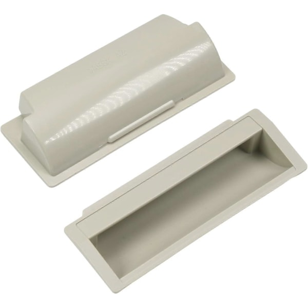 10 stk. Innfelt Flush Pull Håndtak 110 x 40 mm (L x B) Plast Pulls Innfelt Skjulte Håndtak for 1 mm Tykke Jernskapdører, Dokumentskapdører