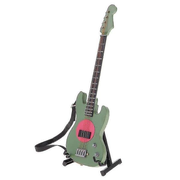 20 cm Miniature Elektrisk Basguitar Model i Træ