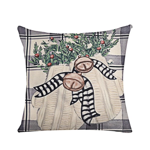 Joulupukki Lumiukko Poroheittotyynynpäälliset 18 x 18 tuuman pellava tyynyliina case koriste sohva sohvalle style 3