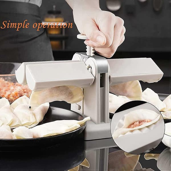 Dumpling Maskine Dobbelt Hoved Automatisk Dumpling Maker Form, Automatisk Dumpling Værktøj Egnet til Hjemmet, Easy-tool